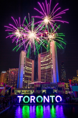 Fireworks at Nathan Phillips Square